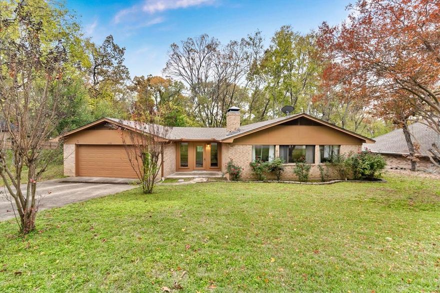 Location, Location, Location! Hideaway is a highly sought after golf course community with 27 holes of golf, an awesome clubhouse, grill, 3 lakes, community swimming pool, swim beach, parks and more. This home is located just past the clubhouse with views of the golf course. This home is light, bright and open with 3 beds, 2 baths and a 2 car garage. This home backs up to a creek and is so peaceful. The backyard is much larger than it appears, with almost a third of an acre. HVAC compressor and fan motor replaced October 2023. Roof is approximately 4 years old!