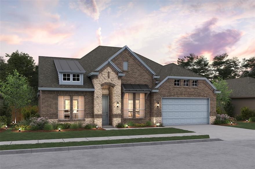 Located in Northwest ISD part of the master-planned Wellington community, the neighborhood offers amazing amenities including a resort-style pool, multi-use amenity center, playground, and walking trails. This convenient 1-story home provides comfortable living with 4 spacious bedrooms, 3.5 baths, 2,841 sq. ft. and a 3-car garage. An Extra Suite with private bath is ideal for extended stay guests while a private home office and versatile media and activity room offers additional living space. The spacious kitchen with island overlooks a well-lit great room with a sliding glass door looking out to the covered patio and backyard. The elegant primary bedroom features 2 walk-in closets and private bath with dual sinks and linen closet.
