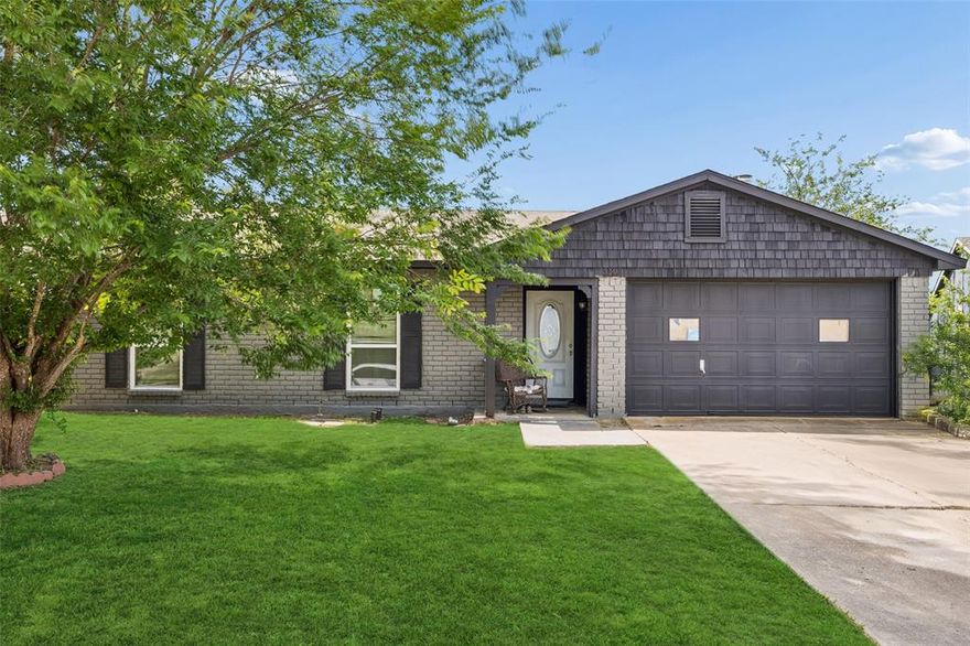 Currently tenant-occupied, this beautifully maintained home offers a fantastic opportunity for a new landlord looking for immediate rental income or it would be equally appealing as a personal residence. The current tenant is paying $2,000 per month and the lease ends on June 30th, would love to stay long-term, and the lease runs through June 30—providing both stability and flexibility. Inside, the home features a spacious living room with durable wood-look flooring and a cozy wood-burning fireplace, creating a warm and inviting atmosphere. The kitchen has been thoughtfully updated with granite countertops, quality cabinetry, a designer oversized sink, new dishwasher, and a sleek retractable vent, perfect for everyday living and entertaining. Both bathrooms have been stylishly remodeled with custom tile and upgraded finishes, including a beautifully updated guest bath with marble sink and a primary bath showcasing a quartz countertop, upgraded shower, and furniture-style vanity. Two secondary bedrooms are both nicely sized. Situated on a quiet cul-de-sac in a desirable neighborhood, this home also offers convenient access to Highway 121, making commuting a breeze, and is located close to local schools. A solid investment with a reliable tenant already in place.