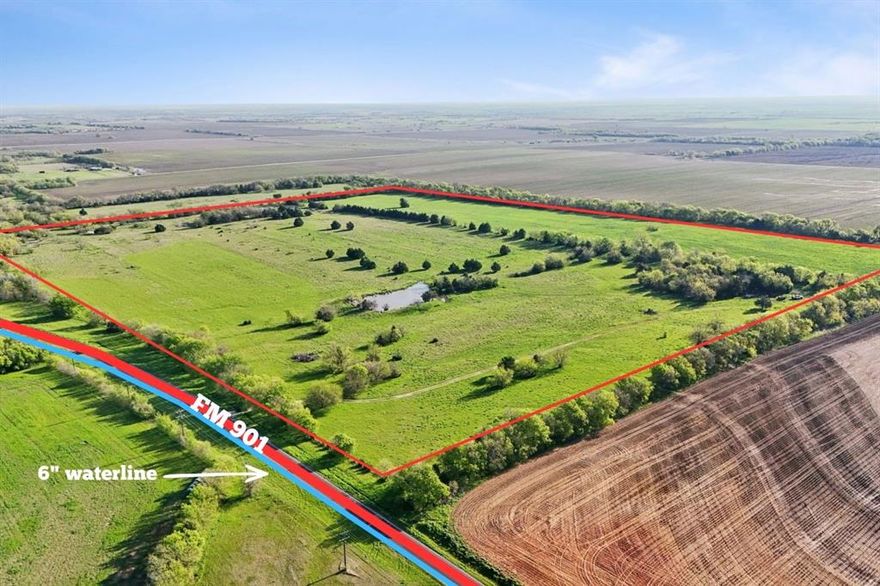 Macomb Prairie Ranch represents an exceptional investment opportunity, positioned in the path of the accelerating northward expansion of the Dallas-Fort Worth Metroplex from Collin County into Grayson County. This 100 acres offers approx. 700 feet of road frontage of FM 901 and sits between U.S. 377 and Preston Road. Although investment or future development may be the most obvious focus, this versatile tract also provides an ideal setting for a private homesite or a small-scale farm and ranch.

LOCATION: The property is positioned about 30 miles north of U.S. 380 in Grayson, County. The growing city of Sherman is about 15 miles to the east and the town of Collinsville is about 5 miles to the southwest. Much of Sherman’s tech-fueled expansion is moving westward towards the property.

TOPOGRAPHY, RANGELAND & HABITAT: Gently rolling with a mixture of native and improved grasses. The ranch is mostly open with 25 acres currently in cultivation.

WATER: No water onsite but nearby.

ELECTRICITY: No electricty onsite but nearby.