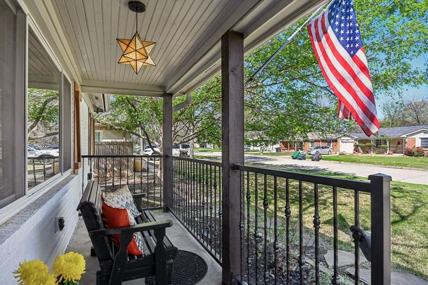 Discover this stylish mid-century home on a large corner lot shaded by a magnificent Bur Oak that creates a beautiful canopy over the property. An electric privacy gate welcomes you to a backyard designed for relaxing and entertaining, featuring a pool, campfire pit, and space for BBQs. Inside, the 3-bedroom, 2-bath layout offers hardwood floors, fresh paint, updated light fixtures, and living room built-ins that add charm and functionality. The spacious primary suite includes a walk-in closet and an ensuite bath with double sinks. Recent improvements include updated tiling, new toilets, drywall repairs, new exterior paint, and pool updates including a new liner, stained pool decking, and fencing. Located just minutes from Melva Campbell Park and enjoy easy access to the lifestyle and dining along Camp Bowie Blvd, only 5 minutes from the Kimbell Art Museum and 10 minutes from the Fort Worth Stockyards and Sundance Square.