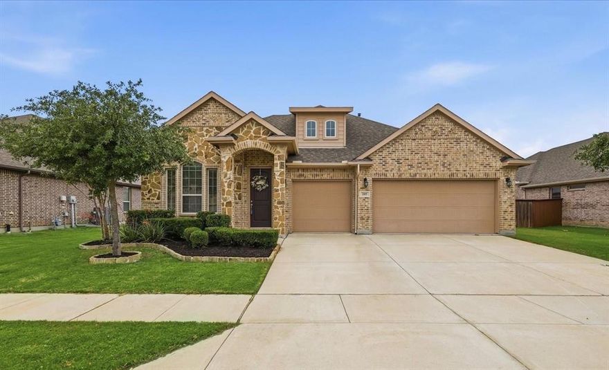 Welcome to Hickory Creek living at its finest! This beautifully maintained home at 215 Equestrian Rd offers 2,196 sq ft of thoughtfully designed living space with 3 spacious bedrooms, 2 full baths, a private office, and a versatile flex room perfect for a playroom, gym, or second living area.
Inside, you’ll find stylish upgrades and inviting features throughout, including a stunning floor-to-ceiling fireplace as the centerpiece of the living area, plus a charming barn door leading to the flex room for added character and functionality.
Situated on a generous .211-acre lot, this property also features a rare 3-car garage, providing plenty of room for vehicles, storage, or hobbies. Step outside to enjoy the extended outdoor patio—ideal for relaxing, entertaining, or enjoying Texas evenings. Pride of ownership shines throughout, with the home exceptionally well cared for and move-in ready. Recent updates include a new dishwasher and new gas stovetop, adding both style and convenience to the kitchen.
Enjoy a prime location just minutes from Lewisville Lake, offering endless opportunities for boating, fishing, and outdoor recreation, while also being conveniently close to shopping, dining, and everyday amenities. With flexible spaces, quality upkeep, and a desirable location, this home is the perfect blend of comfort, function, and charm.