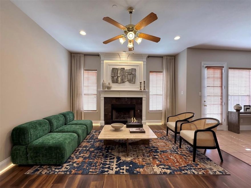 BRING YOUR BEST OFFER! MOVE IN READY! ALL APPLIANCES INCLUDED! NEW Paint, NEWER HVAC System w.warranty, NEWER Gas Water heater WiFi compatible, NEW Hard surface flooring, Automatic Sprinkler System, NEW voice activated dual smoke & Carbon Monoxide detectors, NEW Garage door w.wireless keypad, NEW stainless kitchen sink. Designer Builder “Sovereign Homes” offering Rounded wall corners & Vaulted Ceilings w. wide spaces offering Quality Build in this 1 owner home, East-facing, Manageable Backyard with patio & Tall Privacy Fence, Granite counters, Marble fireplace, windows offer wood blinds. Functional floor plan to entertain offering space and togetherness with all bedrooms on 2nd floor & 1 Guest Bath downstairs. Flexible room downstairs could be office-formal dining-hobby room or add door to enclose area. Plenty of storage w.closet space under stairs & Long Garage. Oversized Primary offers a private bath w.dual vanities, soaking tub, and Large room size changing closet.  Valley Ranch in Irving — where location, lifestyle, and income potential meet. Minutes from major highways with direct access to Dallas–Fort Worth Metroplex, Las Colinas, and Toyota Music Factory. Walkable, beautifully maintained, and connected with Dallas Area Rapid Transit for easy access to downtown Dallas and DFW Airport. Top-rated schools, including Ranchview High School. NO MUD. NO PID. HOME IN HOA, Valley Ranch Association,Perfect as a forever home or a cash-flowing asset — rentals averaging around $3K~month.
