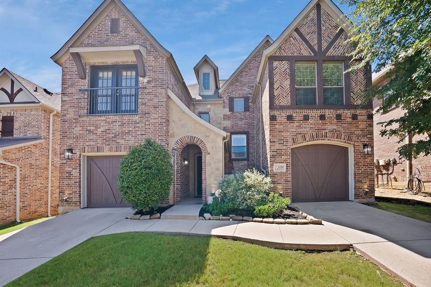 Step into a residence where every detail has been thoughtfully crafted to offer style, comfort, and convenience for the whole family. From the moment you enter, you’re greeted by soaring ceilings, abundant natural light, and an impressive granite fireplace that serves as the centerpiece of the spacious living room. An oversized industrial-style ceiling fan adds a touch of modern flair while keeping the space comfortable year-round. The open-concept kitchen is designed for both beauty and function, featuring top-of-the-line appliances, striking granite countertops, a bold tile backsplash, and a generous island with seating—perfect for casual dining or entertaining guests. The first-floor master suite is a true retreat, complete with a large walk-in closet and spa-inspired bath with premium finishes. Pet owners will love the custom-built dog shower and dedicated dog water sink, making it easy to pamper furry friends. Upstairs, you’ll find additional living space ideal for a game room, home office, or media room, offering flexibility to fit your lifestyle. Set in a vibrant community, you’ll enjoy a scenic 2-mile walking trail, five sparkling pools, and friendly neighborhood amenities that encourage an active lifestyle. With its upscale finishes, thoughtful design, and unique pet-friendly features, this home delivers modern living at its best.