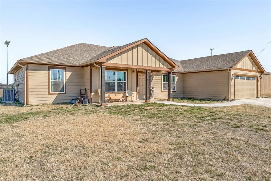 This custom 4-bedroom, 2-bathroom ranch style home on 10+ ag-exempt acres offers space, comfort, and versatility. The open-concept living, dining, and kitchen areas are perfect for daily living and entertaining. Features include custom cabinetry, copper sinks throughout the entire home, a spacious main suite with a luxurious bathroom, and a dedicated office. Fiber internet is already installed in the home. The attached 2-car garage is fully insulated with water hookups. Outdoors, enjoy a fully fenced yard, 3 cross-fenced pastures, established fruit trees, and a cozy covered back porch. The property also includes a 40x50 shop wired with 110 and 220 amp power, multi-port pneumatic system throughout, as well as, 30 and 50 amp RV hookups. The 12 ft. roll-up bay doors and 14 ft. ceilings in the shop make it perfect for a hydraulic lift, recreational toys and all of your farm equipment. The water well includes a water softener and iron filtration system. The 40' shipping container, on site, also provides more storage. The level land is ideal for agriculture, livestock, or outdoor activities, with room for a horse barn and roping arena. Located close to US 281, you are just 20 minutes from Tarleton State University and downtown Stephenville, and only an hour to Dickies Arena in Fort Worth.

The seller is managing the offer process through FinalOffer.com. All offers must be submitted directly on the platform. Quickly search the property address and click the Make an Offer button to follow the prompts and submit your offer in minutes. A step-by-step guide is available in the disclosure section. The Final Offer concierge team will reach out to you directly, or you can call them at 617-639-1912 for US. Note: The seller reserves the right to add a Final Offer button at any time, which will secure the property at the specified price and terms. You can also save the property to receive real-time offer alerts.