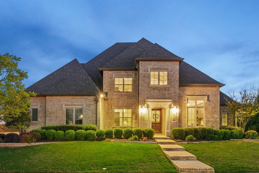 Welcome to luxury living in this magnificent Carillon of Southlake residence. Boasting an expansive 4800 square feet of meticulously crafted space, this home offers the epitome of comfort and style. With 4 bedrooms, 4 full bathrooms, and 1 half bath, along with 2 offices and 2 media rooms, every aspect of modern living is achieved. As you step inside, the open floorplan invites you to explore the seamless blend of sophistication and functionality with European touches. The primary suite and a guest suite grace the first floor, while two additional bedrooms and a second media room (currently used as a work out room) await upstairs. Outside, a haven of tranquility awaits. Electric screens on the back porch ensure year-round enjoyment of the picturesque surroundings. Lounge by the beautiful pool or host gatherings in the private backyard oasis. Situated on a generous .35-acre lot and adjacent to a community park and walking trails, the possibilities for outdoor recreation are endless.