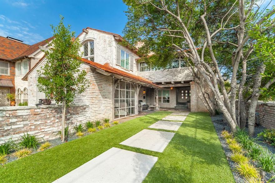 Once in a lifetime opportunity to own this illustrious oversized Charles Dilbeck designed property, revered as the most beloved architect in the city's 100 year history! The owners have lovingly transformed this classic estate by constructing modern amenities whilst preserving many historical elements.New windows, flooring, white carrera marble in bathrooms, kitchens, soundproofing, Wolf appliances, SubZero refrigerators,designer lighting, inviting courtyard impeccably designed with turf resulting in low effort maintenance. Original dutch doors invite you to explore modern living with the latest in smart home technology, automated blinds, lighting and tv via voice command technology! Only a 5 minute walk to Highland Park High School, 12 minute walk to SMU and a short 8 minute walk to America's FIRST outdoor shopping center, Highland Park Village. Enjoy modern living and earn income by leasing out one side of your home or convert to a single family home.