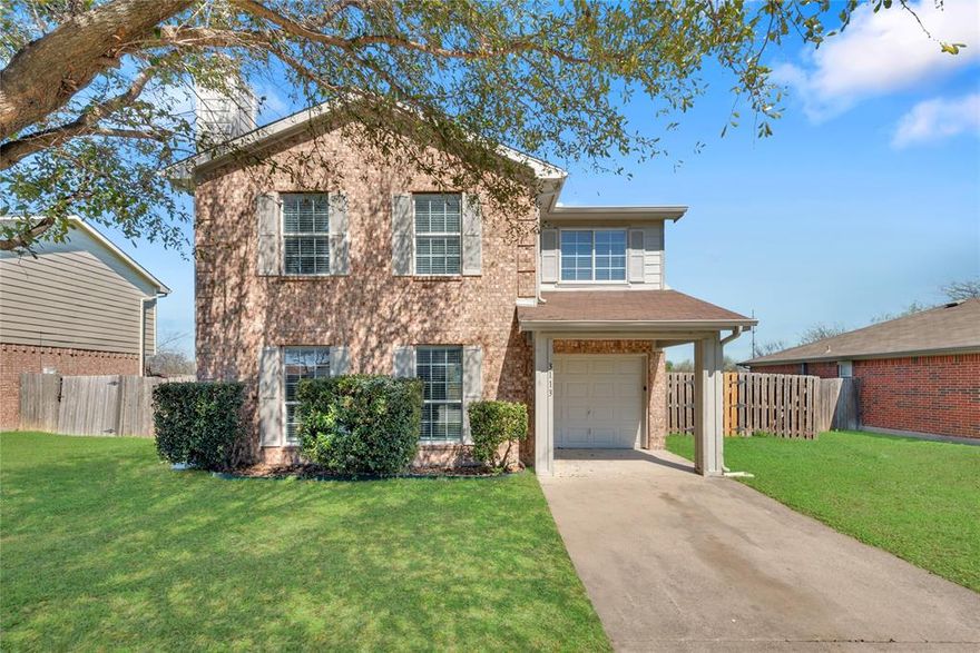 Ideally located less than 20 minutes from downtown Fort Worth, this two-story residence offers a perfect blend of comfort and city convenience. Compact in size, yet large in functionality, the home is designed to provide excellent use of space for everyday living. As you step inside, you're welcomed by an inviting family room, complete with a warm brick fireplace. The well-appointed kitchen offers ample cabinet and counter space and also features an updated electric range. All bedrooms are thoughtfully situated upstairs, providing added privacy from the main living areas. The primary suite, complete with a dedicated bath, serves as a comfortable retreat at the end of the day. Step outside to a generously sized backyard that backs to green space, offering additional privacy and a blank canvas to make it your own - whether you’re considering a pool, planting a garden, building a play area, or creating an outdoor entertaining space, the possibilities are endless with no HOA to limit your plans. Located near I-35W and I-20, this home offers an easy commute to countless shops, restaurants, recreation, and local attractions - including the iconic Fort Worth Stockyards and vibrant downtown. Check out the interactive Matterport 3D virtual tour.