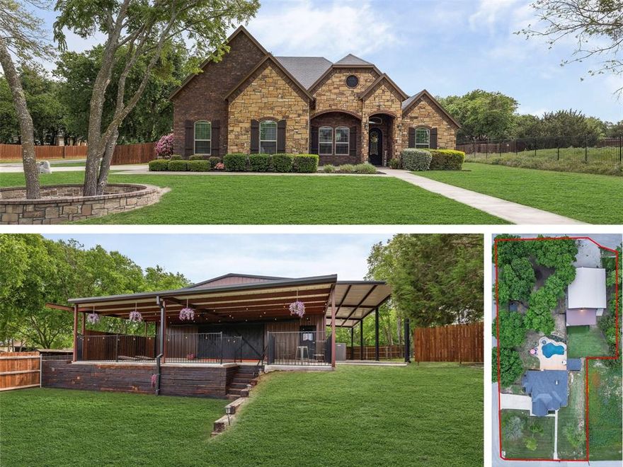 Welcome to the ultimate family compound, designed with everything you need for living, entertaining, and making lasting memories. Inside, this thoughtfully designed 3-bedroom, 3.5-bath home offers a layout built for both everyday living and entertaining. The spacious kitchen serves as the heart of the home, featuring a large eat-in island, premium Monogram appliances, and ample space for gathering. A dedicated media room is perfect for movie nights and game days, while the expansive upstairs flex space offers incredible versatility—easily functioning as a private mother-in-law suite with a full bath. The backyard is built for hosting, complete with a sparkling pool and spa, a fully equipped outdoor kitchen with built-in grill and cooktop, and an expansive covered patio featuring a fireplace and mounted TV. 
The impressive 60x40 heated and cooled shop offers incredible versatility—use it as a workshop, hobby space, or the ultimate man cave. It’s also ideal for hosting parties or entertaining large groups, with ample room to gather. Featuring a private office, restroom, covered patio, RV hookups, dedicated RV parking, and a separate entrance, it’s ready for whatever your lifestyle demands. Situated on over an acre, the fully fenced property provides a dedicated dog run, 10x16 run-in shed, and additional paddock area, giving buyers flexibility for pets or future use. The property’s RV hookup is convenient for snowbirds or visiting family, offering a place to stay while remaining connected on-site.
With no HOA, two private wells, and two septic systems, this property is built for independence and ease—ideal for multi-generational living, guests, or anyone seeking privacy while still enjoying access to the city.
Conveniently located near Cresson Motorsport Ranch, with easy access to Fort Worth and DFW Airport, this one-of-a-kind property delivers the perfect combination of a family compound lifestyle, entertainer’s dream setup, and move-in ready convenience.