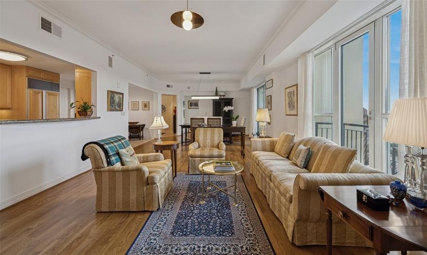 Experience luxury living at The Mayfair, one of Turtle Creek’s most sought-after high-rise condominiums. This beautifully appointed two-bedroom residence with a dedicated study offers an open, light-filled floor plan designed for both comfort and sophistication. The spacious living area features a decorative fireplace and serene north-facing views, creating an inviting retreat in the heart of Dallas.  The chef’s kitchen opens to the living and dining spaces and is equipped with a gas cooktop, abundant counter space, and a generous walk-in pantry and laundry room for added convenience. Residents of The Mayfair enjoy a premier Turtle Creek location, just steps from Turtle Creek Park with effortless access to the Katy Trail, Uptown, Downtown Dallas, world-class dining, shopping, and cultural destinations. Luxury amenities include The Sky Club and The Mayfair Room, offering breathtaking panoramic views of the Dallas skyline and ideal spaces for entertaining. Additional resident favorites include the state-of-the-art fitness center and stylish coffee bar, all overlooking the rooftop terrace with resort-style pool and hot tub.  This exceptional home offers the perfect blend of luxury, lifestyle, and location in the heart of Turtle Creek.