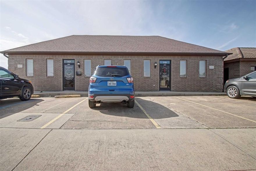 NEW PRICE!  This building can be your next income-producing source.  The seller has not tried to seek tenants due to the property being sold and is not sure what the new owner would need the use to be.  2 offices are being occupied at this time, but it is a month-to-month lease.  The tenant would like to continue leasing the property, but that would be up to the new owner.  Great tenant!  The building offers approx. 664 sq. ft of common area.  2 restrooms one on each side of the building break area.  Close to so much in Burleson, just down the street from Old Town restaurants and barely off of State Highway 174. The floor plan that is provided is approx measurements but all office spaces are in good condition.