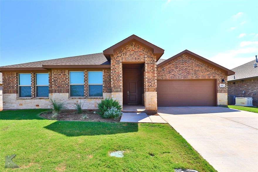 Available for lease for 6 months - 12 months! Includes washer  dryer  fridge.  Move-in ready. Pets not allowed. Gorgeous open concept single Story 4-2-2 Dean floorplan-elevation B completed Winter 2022.  Open Living, Dining and well designed Chef's Kitchen complete with Island, cabinet hardware, stainless steel Appliances, gas Range, Granite Countertops, 4 inch backsplash, SS undermount Sink and walk-in Pantry. Extra storage in laundry room, large Living and over sized Primary Bedroom with dual sink Granite topped vanity, 5-foot over sized shower and enormous walk-in Closet. Wood shelving in closets, Gas Tankless Water Heater, Tiled Entry, Hallways and Wet areas, double pane-low E Windows plus Home is Connected Smart Home Technology Package. Covered front porch, wide covered back Patio, 6-foot wood privacy fenced backyard with metal posts, Landscape Package with full sod, Sprinkler System with rain sensor and more!