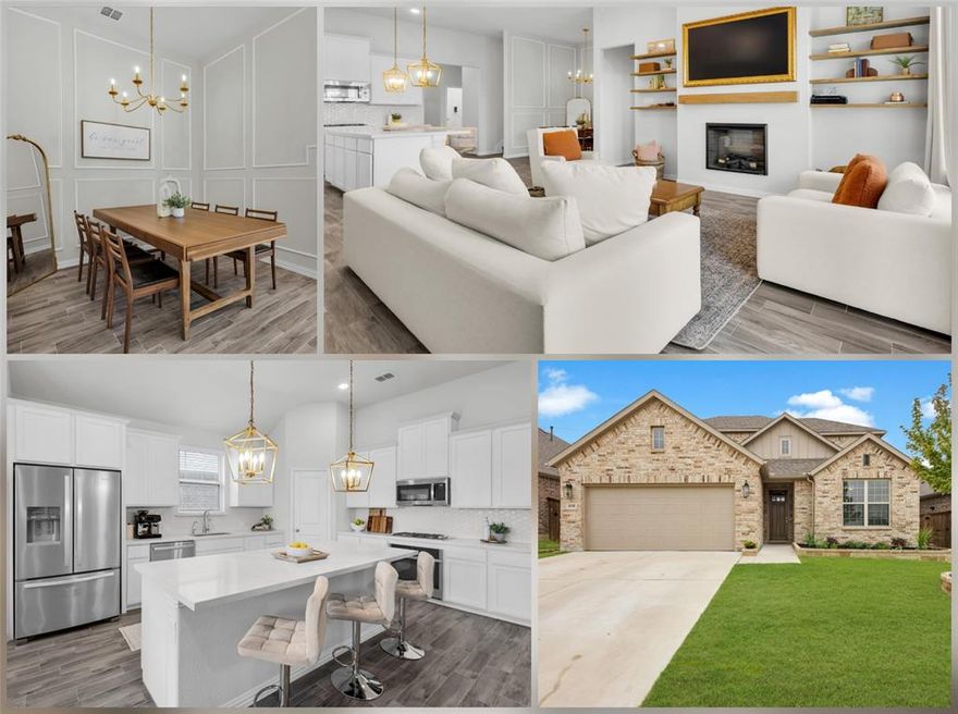 From the moment you step inside this home you will know it is something truly special. Every detail has been thoughtfully designed with upgrades that set it apart from the rest. This home offers four spacious bedrooms, three full baths, and two half baths with one upstairs and one downstairs, this makes entertaining and hosting guests effortless. The open concept living, kitchen, and dining areas make the home feel massive, and are filled with natural light and create a warm, welcoming space. The chef’s kitchen features a huge island and beautiful designer lighting, while the show-stopping living room is the perfect backdrop for gatherings. The primary suite is large enough for a sitting area. Upstairs, a private bedroom with en-suite bath that serves as an ideal guest suite or teen dream retreat. A large flex room or office with custom touches and a giant upstairs game room add even more space to enjoy. This one really does have it all. Located in Northwest ISD within the highly sought-after Berkshire community, this home sits on a private cul-de-sac lot with no backyard neighbors. Walking distance to Berkshire elementary and the ILT high school and just a short stroll to the pool, park, and clubhouse. This home combines comfort, style, and convenience. It is a must see in person.

The Berkshire community itself is just as impressive as the home. As you drive through, you are welcomed by beautiful statues, mature trees, and professionally designed landscaping. Walking paths wind past ponds and fountains, creating a peaceful and picturesque setting. With so much natural beauty and thoughtful design, Berkshire is a community that truly feels special.