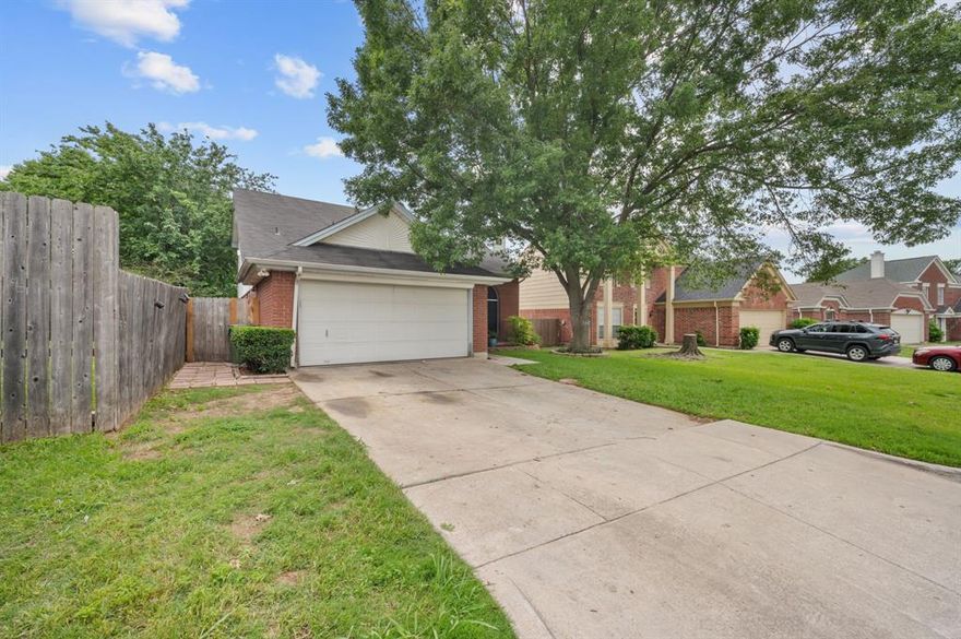 This well maintained 3 bedroom, 2 bath home offers a spacious layout with a vaulted ceiling that enhances the main living area. The kitchen features granite countertops and ample space for cooking and entertaining. The primary bathroom has been updated with modern vanities, adding a fresh, refined touch. Step outside to a covered patio overlooking a nicely sized backyard, perfect for relaxing or hosting guests.