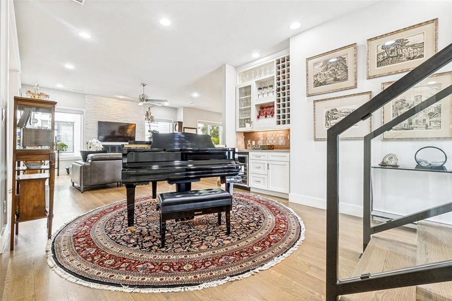 This architecturally striking residence is ideally situated within a boutique enclave just moments from Inwood Village. Completed in 2018, this zero-lot-line residence offers light-filled interiors with 10 ft ceilings, 7 in plank wood floors, and an open-concept design with refined finishes throughout.  

Interior features include an elevator servicing all three levels, a chef’s kitchen opening to living and dining, a private primary suite and additional bedrooms and spaces with flexibility for guests, office and fitness needs.  Distinctive outdoor living areas include a charming side courtyard off the den and dining room and a rooftop patio with views of the Dallas skyline.  Offering a great combination of privacy, design, and proximity to premier dining and shopping, this residence defines elevated, low-maintenance living in a desired location. 

All information deemed reliable but not guaranteed. Buyer and buyer's agent to verify all information including school, square footage & property tax information.