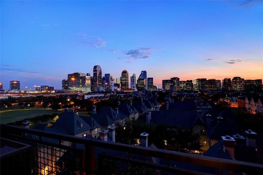Unrivaled top floor (on downtown facing side of community) unit with private balcony, catwalk office extension and double tandem parking. This is arguably the most desired loft in Uptown. You can enjoy unobstructed Downtown-Arts District, Uptown & Turtle Creek views from your balcony, living, dining, kitchen, office and bedroom. Truly majestic feeling. 588 Lofts is great for entertaining with community skylounge, rooftop sun deck, fitness center, plunge pool and courtyard. Great for pets with updated Griggs Park right outside your gate. Just blocks from Uptown entertainment. Unit owned by listing agent and spouse who is also licensed.