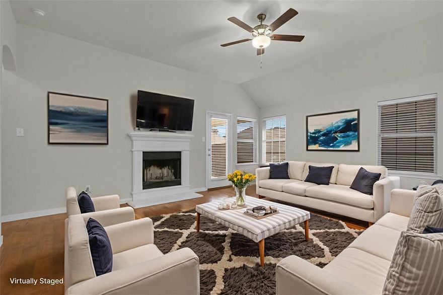 Modern Comfort Meets Everyday Elegance!

Step inside this beautifully updated home where comfort and style effortlessly come together. Featuring 3 spacious bedrooms plus a privage versatile den that can easily serve as a 4th bedroom this home is designed to adapt to your lifestyle. A Formal Dining Room with high ceilings and a stunning chandelier welcomes you with elegance the moment you walk through the door, setting the tone for the rest of the home.

The heart of the home — the open kitchen and breakfast nook, which shines with upgraded designer lighting, creating the perfect ambiance for morning coffee or evening gatherings. The spacious family room, complete with a cozy fireplace, offers warmth and character, while newly installed ceiling fans in the living areas and bedrooms enhance both comfort and energy efficiency.

You’ll love the open-concept layout filled with natural light, perfect for entertaining friends or relaxing after a long day. The private backyard is expansive, offering plenty of room for outdoor living, gardening, or play, and is ideal for hosting weekend BBQs or simply unwinding in peace.

Fresh updates and thoughtful design flow throughout this home, combining functionality with refined style. Located in a on a Cul-de-Sac street in a quiet, sought-after Oak Point community, residents enjoy access to nearby parks, walking trails, and top-rated schools, providing the perfect balance of tranquility and convenience.

Fresh upgrades. Modern elegance. Space to live and grow.
Come experience the warmth and beauty of this amazing home and see firsthand why this Oak Point gem feels just right.