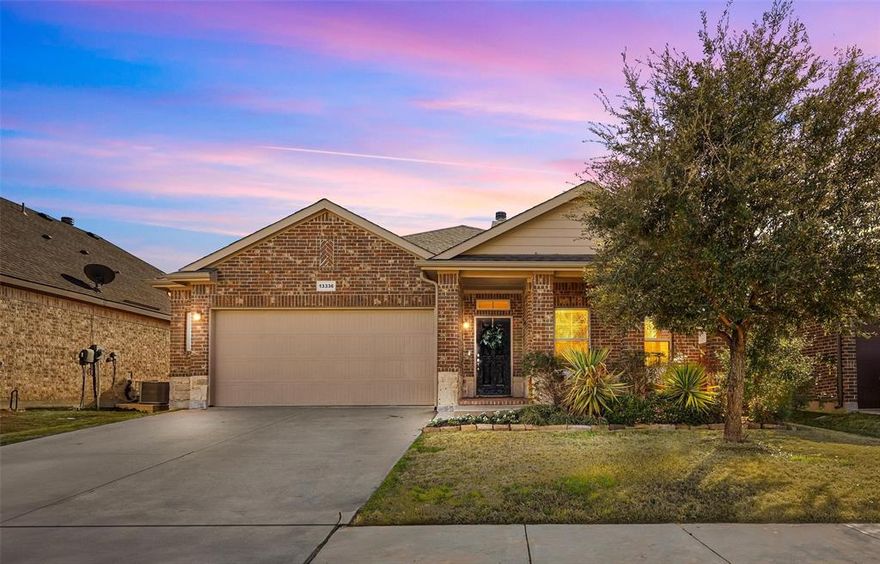 **Multiple offers received.  BEST & FINAL Offers due by 2pm, Wednesday 2-14-24**Welcome to this charming 3-bedroom, 2-bath home nestled in a prime location, offering a perfect blend of comfort and style. As you approach, a covered front porch welcomes you to have a seat and enjoy the community pond across the street. As the owner, you'll benefit from the large kitchen with great cabinet space, an island, breakfast bar and granite countertops along with the split bedroom layout putting the owner's retreat at the back of the home down a quiet hallway. The living room is quite large making it a great space to come together with friends and family. Located off the kitchen, the utility room is away from the bedrooms and also hosts the pantry space. The community has a wonderful pool and playground, and the pond is across the street with walking trails. This home is located at the back of the community keeping traffic to a minimum. Students attend Keller ISD.