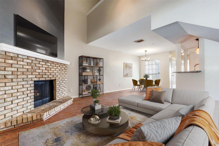 Sophisticated Living in the Heart of Dallas: Gated 2BR Condo with Dual Living Areas. Experience the perfect blend of security and style in this stunning 1,278-square-foot condo, nestled within a premier gated community in Dallas, Texas. This home is a rare find, boasting two spacious living areas that provide incredible flexibility. Use one as a sun-drenched home office or a cozy media den. The primary living space is anchored by a magnificent wood-burning fireplace, creating a warm and inviting focal point for cool Texas evenings. With two generously sized bedrooms and two full bathrooms, this layout offers maximum privacy and comfort. Whether you're enjoying the tranquility of your secure neighborhood or the vibrant nearby Dallas dining and shopping, this condo offers the elevated lifestyle you’ve been looking for.