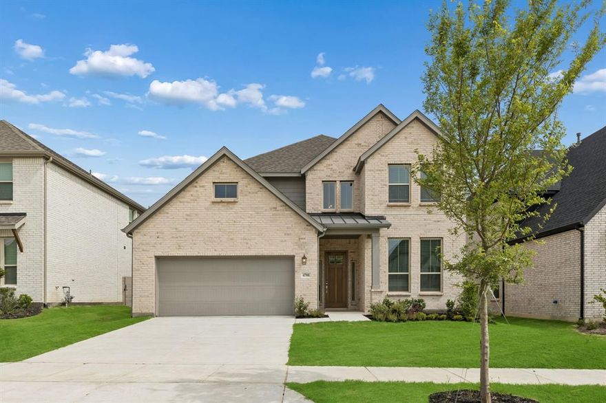 HOME READY FOR QUICK MOVE-IN — ASK ABOUT OUR COMPETITIVE LENDER INCENTIVES! Welcome to the amazing brand-new Centre Living Homes community in Painted Tree Woodlands West, featuring the impressive BRAND-NEW Anatole floorplan just 30 miles North of Dallas and minutes from historic downtown McKinney. In our NEW Painted Tree Woodlands West development, explore miles of greenways, pathways, nature trails, and breathtaking pools in this amazing community! This stunning 5-bedroom, 4-bath home offers open-concept living with EXTREMLEY high vaulted ceilings, a spacious family room, lofted game room, open to below railings, space for intimate gatherings, modern media room, private study, walk-in closets in every bedroom, and abundant storage throughout. Enjoy oversized primary and secondary bedrooms, and a beautiful kitchen perfect for entertaining. To add the icing on the cake, the patio makes this space PERFECT for outdoor living! Located in the highly acclaimed McKinney ISD with a low 1.78% tax rate and no PID or MUD —this home is truly a rare find! ASK ABOUT OUR CURRENT LENDER INCINTIVES TODAY!! *Photo is just a rendering an doesn't represent the actual exterior of the home, just a depiction!*