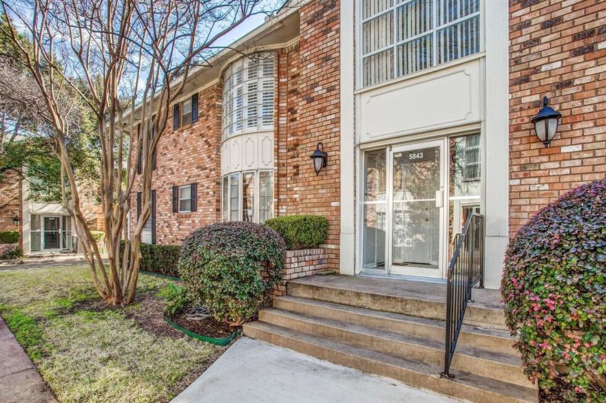Thoughtfully updated & move-in ready, this spacious top-floor unit offers an ideal blend of comfort, flexibility & location, steps from SMU & Lower Greenville. Featuring an open, versatile layout with multiple living & dining areas—PLUS dual primaries—perfect for roommates seeking a highly flexible floor plan! Freshly repainted (2026) with great natural light pouring in through bay windows enhanced by plantation shutters throughout. The expansive living & dining areas flow seamlessly to a private outdoor balcony through double doors just off the kitchen, which is complete with ample cabinet storage, double ovens & breakfast bar seating. The oversized primary suite includes room for seating, a built-in desk, walk-in closet & ensuite bath, plus new lighting added above the vanity (2026). Secondary bedroom with its own ensuite that is also accessible from the main living areas. Seller has installed electrical outlets in hall closet for future in-unit washer-dryer hookup. Two assigned parking spaces located directly near the rear entrance—a valuable feature in this community. Residents enjoy access to the community pool & clubhouse. Ideally positioned minutes from SMU, Central Market, Greenville Ave shopping & dining—this property offers outstanding livability & investment potential in a central Dallas location!