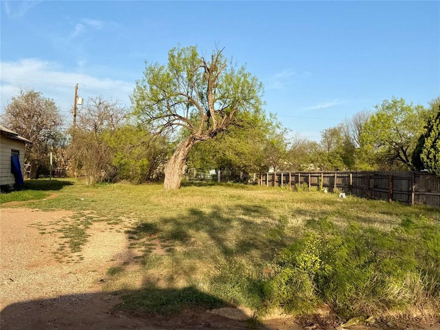 Vacant lot located in the heart of Abilene. Ideal spot to build a home or duplex.