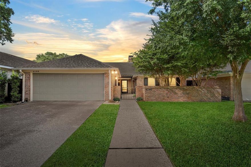 The perfect patio home in the heart of Waco, TX, where contemporary updates harmonize with classic comforts. This well-appointed residence offers 2 spacious bedrooms, 2 luxurious bathrooms, and a 2-car garage, promising ample space and convenience for modern living.

Step inside to experience the allure of the updated kitchen, a true chef’s delight, featuring new countertops, stylish backsplash, and state-of-the-art appliances. The adjoining breakfast area is perfect for casual dining, offering a warm ambiance for morning coffee or intimate meals.

The master suite is a sanctuary of relaxation, boasting dual vanities, a luxurious soaking tub, and a separate shower that together create a spa-like atmosphere. The second bedroom is a versatile space that can be transformed into a second master suite, offering a private retreat for guests with its spacious layout and thoughtful design.

Practicality meets sophistication in the laundry room, which offers exceptional storage solutions, including a unique silver closet for additional organizational needs.

The expansive living area is designed for both entertaining and relaxation, featuring a wood-burning fireplace that adds a cozy touch, a stately formal dining room, and an elegant separate sitting area complemented by a convenient wet bar.

Outside, the property's brick exterior exudes classic charm, while features like gutters and a fenced courtyard add essential functionality. Enjoy moments of tranquility on the covered patio, ideal for outdoor gatherings or peaceful solitude.

Residents of this community enjoy access to a sparkling pool and recreation center, enhancing the lifestyle offered by this already charming home.

This Waco gem invites you to embrace a lifestyle of comfort and elegance