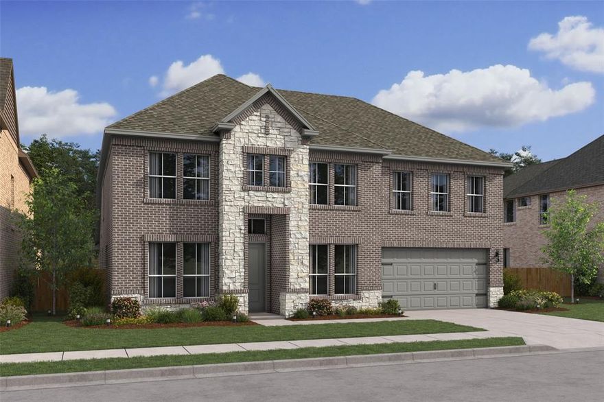 Located in Arlington ISD part of the Sterling Greene community, the neighborhood offers excellent opportunities in education and an added sense of comfort with a gated entrance. This stunning 2-story home provides a comfortable open floorplan with an Extra Suite, ideal for extended stay guests. A private home office followed by an intimate dining room is great for entertaining. The kitchen features a spacious island and overlooks the well-lit great room. A cozy dining area allows access to the covered patio, great for outdoor living. In from the garage, a HovHall and laundry room keep your home tidy. The primary suite with private bath and spacious walk-in closet. A versatile loft, a media room, and 3 additional bedrooms with hall bath allow for comfort for all.