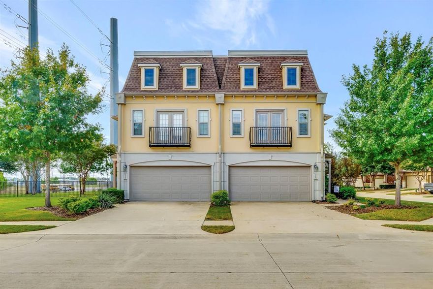 Wonderful showstopper corner unit townhome in Plano with tons of upgrades! LVP flooring throughout downstairs with an open entry to the family room featuring vaulted ceilings allowing abundant natural light throughout. Many upgrades include crown molding throughout, plantation shutters on all windows, and all lighting fixtures have been upgraded. The kitchen features all SS appliances, upgraded tile flooring, glass backsplash, lights under and above kitchen cabinets, and granite countertops throughout. Primary bedroom upstairs with large walk-in closet, private ensuite, separate shower, and garden tub along with a balcony! Two other split bedrooms share a bath. Private fenced backyard landscaped with stone and 12x20 deck with cedar pergola with metal roof. The HOA covers the community pool, fenced dog park, basketball court, and maintenance of the front and backyards. Must see!