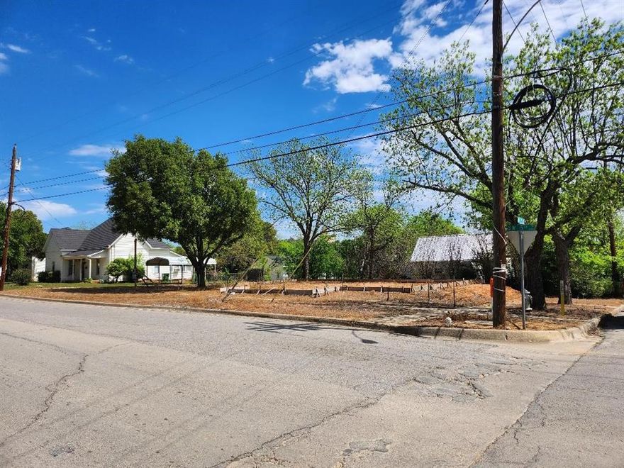 Build your dream home 5 blocks from downtown Mineral Wells. Within walking distance to shopping and dining. Some foundation dirt has already been hauled in.