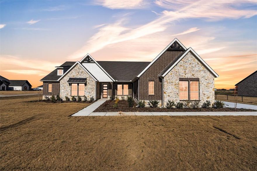 Estimated November 2025 completion! Ask us about our Trade In Trade Up program, we can buy your home! As you enter through the charming covered porch, the foyer beckons you inside, setting the stage for the grandeur that lies within. To the right, an elegant dining room awaits, ready to host cherished moments with loved ones. Continue through to the heart of the home, to find a vast family room with a cozy fireplace, an inviting nook and a chef-inspired kitchen. On the left side of the home, discover the secluded owner's suite, offering privacy and tranquility. Enjoy the luxury of a spacious walk-in closet and a serene bathroom. On the opposite side, two traditional bedrooms await, each complete with its own walk-in closet, accompanied by a shared bathroom. Functionality reigns supreme with the laundry and mudroom conveniently situated just off the garage entrance. Finally, step outside to the expansive covered patio with outdoor fireplace. Zoned for Dixie Hansel Elementary School which is currently under construction.