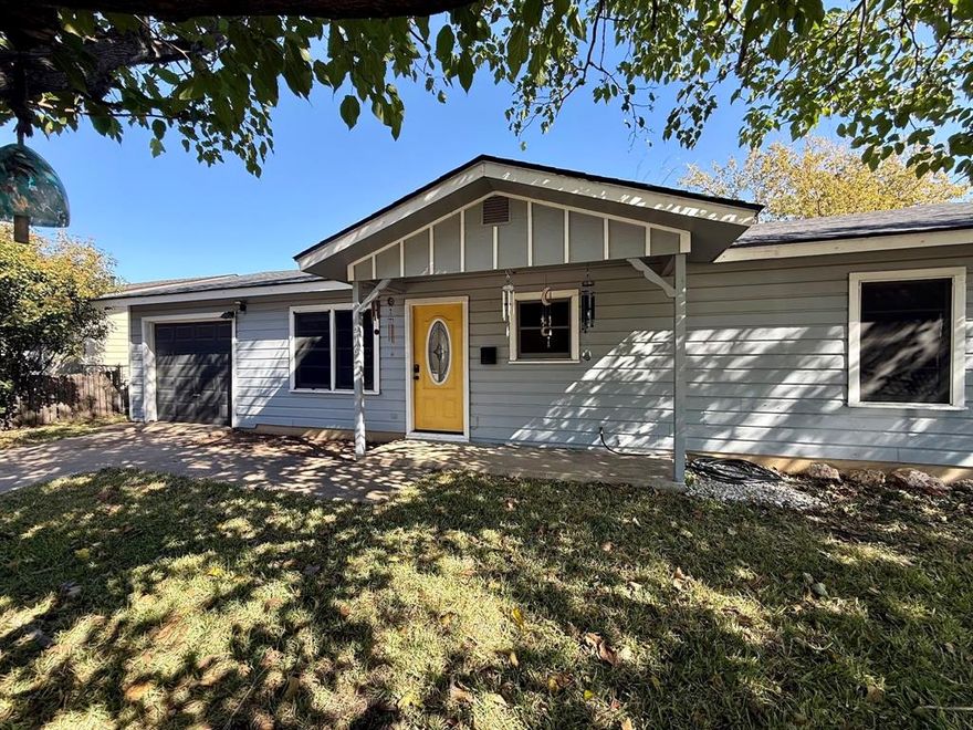 Adorable 3-bedroom, 1-bath home with 1-car garage, built in 1960, offering 1,100 sq ft including a spacious added laundry room with cabinets. Kitchen boasts a movable island and an amazing pantry with drawers. Solar screens on the front help keep it cool. Enjoy a quiet street with wonderful, helpful neighbors—perfect starter home!