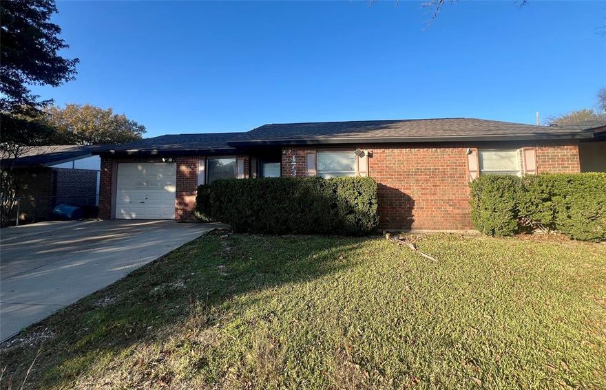 This 3 bedroom, 1-bath home is located in Dallas and zoned to Duncanville ISD within the City of Champions. The property offers great potential with major updates already completed, including a 1-year-old HVAC system and new roof plus a 3-year-old water heater. The home also features a functional layout, 1-car garage, and spacious backyard with a 10X8 storage shed.  Here's a wonderful opportunity for buyers looking to add their personal touch to their very own home for less than a rent payment.  Conveniently located within walking distance of the zoned elementary school (Fairmeadows), Lakeside, Armstrong & Harrington Parks, Cedar Ridge Preserve, Duncanville Fieldhouse, Pappadeaux, Costco and Walmart, with easy access to major highways (I-20, Hwy 67 and I-35) for an easy commute.  All measurements are approximate.  All information should be verified by the buyer(s).