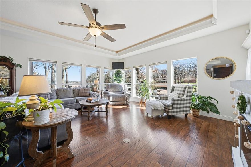 BONUS PROPERTY INCLUDED! Enjoy lakefront living with a rare two-home opportunity. This beautifully updated 4-bedroom, 2.5-bath lakefront residence includes a separate bonus home located directly across the street—both properties share the same water and electric service.
The main home features 1962 square feet with an open-concept living, dining, and kitchen area designed for easy entertaining, complete with a breakfast bar, granite countertops, and a built-in china cabinet. The living room offers stunning lake views, which are also enjoyed from the downstairs primary suite. The primary bedroom includes a spacious walk-in closet and private bath. Abundant storage is found throughout the home.
Step outside to a well-appointed boat dock featuring boat and jet ski lifts along with an aluminum top deck—perfect for enjoying lake days.
The bonus house offers 750 sq. ft. with 2 bedrooms, 1.5 bathrooms, and a 2-car garage , providing excellent income potential. It is suitable for use as a rental property, including short-term rentals. A unique lakefront package offering lifestyle and investment potential—don’t miss this exceptional opportunity.