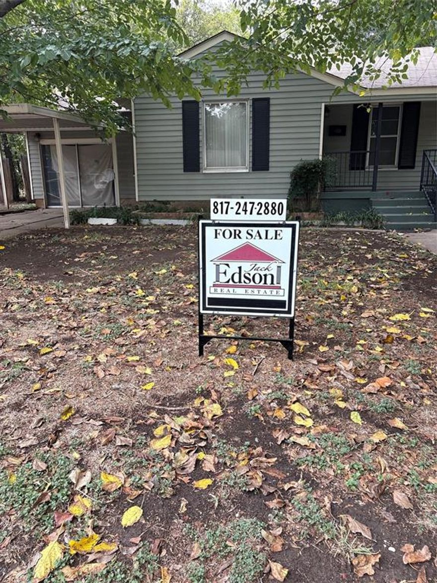 VERY NICE HOME. SEVERAL UPDATES. 1,661 SQ. FT. AS PER TAX ROLES. JUST WAITING FOR AN INVESTOR OR FAMILY TO MAKE IT THEIR DREAM HOME.  NICE BACK YARD WITH DETACHED 2-CAR GARAGE - HALF CONVERTED TO A ROOM - WHERE WASHER & DRYER HOOKUPS ARE ARE & HALF IS CURRENTLY A SINGLE CAR GARAGE.  Prior to submitting an offer, Buyers and Buyers Agent to verify, to their satisfaction,  all details contained herein including, but not limited to schools, mineral rights & measurements.  All measurements are approximate.  Listing Agent is related to Seller.