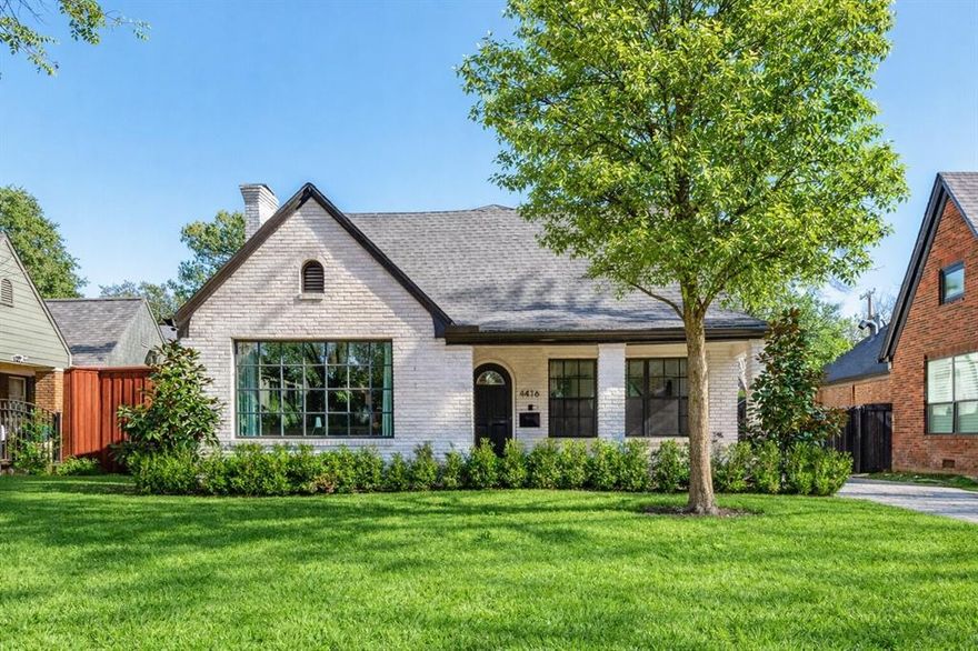 Step into one of the most beautiful homes in Perry Heights, one of Dallas’ most sought-after neighborhoods in the heart of Oak Lawn. Fully remodeled in 2023, this home blends thoughtful design, high-end finishes, and exceptional functionality.
Designed for entertaining, the open kitchen features custom cabinetry maximizing storage, a large island with bar seating, granite countertops, wine refrigerator, gas range, and matte-finish appliances. Solid plank hardwood floors and custom cabinetry extend throughout the main home and detached guest quarters.
The oversized primary suite is a true retreat, offering a private office nook, expansive walk-in closet with washer and dryer, and direct access to a private patio that spans the length of the home. The spa-inspired ensuite bath includes a soaking tub and a stunning double shower with four shower heads. His and hers, separate walk in closets. 
The backyard is anchored by a southern-style covered porch ideal for outdoor entertaining, along with a beautifully designed detached guest quarters. The guest quarters feature an open kitchen with serving bar, granite countertops, elegant shower, and dedicated washer and dryer, perfect for visitors, multigenerational living, or a private home office.
Recent improvements include HVAC replacement in 2023, and full landscaping redesign in 2024 with irrigation system. Total square footage of 3,563 includes the guest quarters, which is one bedroom and one full bath and could be converted back to an alley entry, two car garage.