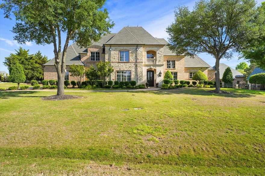 Experience unparalleled luxury of the French country estate at 2801 Lakeview Drive, nestled in the heart of Prosper's luxury neighborhood of Whispering Farms. This Alford Custom Home features 4 bdrms, 4.5 baths, study with coffered ceilings, a custom carriage house, luxury pool adjacent tothe pergola with outdoor living-kitchen area all set on 1.05 acres!This exquisite home remains at the forefront of current custom home design trends that include:designer interior paint thru-out,all new custom hardware on doors & cabinetry,new lighting fixtures,primary bath remodel, & so much more.A Grand living area greets you with towering ceilings & views of the serene, private back yard.The kitchen is a culinary experts dream with a 6 burner gas c-top, double SS ovens, Subzero fridge, new custom vent hood & unbelievable amounts of granite prep space.The secluded primary suite's highlight is the amazing remodeled primary bathroom with 72 tub, frameless shower, gold accent hardware, &