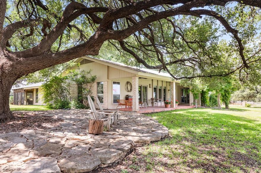 Tucked away in the rolling hills of Spicewood, Texas, Otra Vez Ranch is a rare 434 acre recreational escape that offers the perfect balance of natural beauty, Hill Country heritage, and proximity to Austin. Since its acquisition in 1989, this storied property has been a beloved family retreat - a place where generations have gathered to ride horses, raise cattle, hunt, hike, swim, and, more recently, care for their small herd of zebras.

A landscape rich in diversity, the ranch unfolds with dramatic views, spring-fed grottos, and wide pastures teeming with wildlife. From fossil hunting to fireside evenings beneath the oaks, Otra Vez is more than a ranch - it's a place to return to again and again.

Location

Perfectly positioned for both privacy and accessibility: 
- 37 miles - 45 minutes to Austin
- 16 miles to Marble Falls
- 21 miles to Horseshoe Bay
- Nearby attractions include Lake Travis, boutique wineries, acclaimed distilleries, and some of the Hill Country’s best dining and entertainment.

Land & Water

The terrain is nothing short of enchanting. With 280 feet of elevation change, Otra Vez Ranch reveals sweeping vistas, rolling pastures, and a network of gullies and wooded ridges. Carefully managed through decades of stewardship, the land is both scenic and functional:
- Native oaks and grasses dominate the landscape, with cedar cleared selectively to enhance grazing and preserve wildlife habitat 
- Fenced into 3 primary pastures, with a 4th near completion
- Brackett-Real and clay loam soils support a rich ecological foundation
- Extensive road and trail system allows for seamless access throughout

Water is abundant and diverse:
- 3 natural springs feed grottos, swimming holes, and a seasonal creek
- 2 water wells supply the homes and a large concrete stock tank-turned-swimming-pool
- Little Cypress Creek, a seasonal tributary, winds across the north end of the property