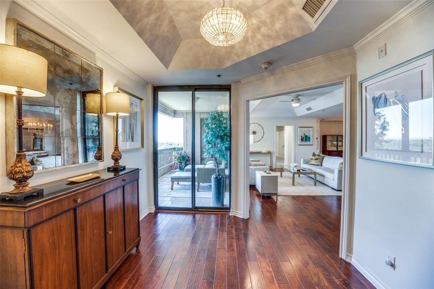 Welcome to the beautiful residence of  5909 Luther Lane, Unit 1405, a luxurious condominium nestled in the heart of Dallas' prestigious Highland Park neighborhood. This beautiful unit offers 3 bedrooms with 3  bathrooms and 1  half bath ; 2,756 square feet, making the unit a spacious home. The open floor plan with a nice entry way is full of natural light, highlighting the elegant finishes and providing a warm, inviting atmosphere. The stunning kitchen features high-end new appliances and ample counter space, with beautiful quartzite countertops,  making it a chef's dream.  Each bedroom is generously sized, offering comfort and privacy, while the bathrooms are equipped with modern fixtures and finishes. Residents of this esteemed building enjoy amenities such as 24-hour concierge services, and valet parking, ensuring convenience and peace of mind. Situated in a prime location, you'll have easy access to Dallas' finest dining, shopping, and cultural attractions and is in Highland Park School District. This condominium exemplifies luxury living at its finest.