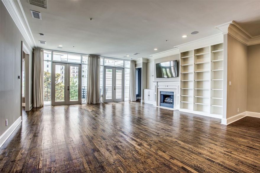 This rarely available renovated corner unit next to the Rosewood Mansion hotel has been beautifully updated. With two en-suite bedrooms, the primary bedroom has a fireplace and dual vanities in the primary bath. The updated kitchen with double ovens and warming drawer is adjacent to an ample laundry room. A study with full bath can be a third bedroom. The spacious living room with fireplace has 10' ceilings, huge windows, and opens to a large balcony with pool views. With hardwood floors, 2 garage spaces, and a separate locked storage unit, this condo has everything to enjoy an urban lifestyle in an elegant 48 unit full service building.