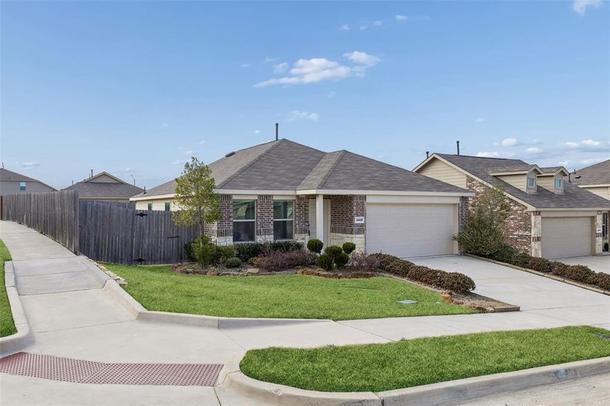 Curb appeal abounds with this 3-bedroom, 2-bath Fort Worth home situated on a desirable corner lot, offering a comfortable layout and plenty of space for everyday living. Well maintained, light, and inviting, this home provides a wonderful balance of style and function. The open kitchen serves as the heart of the home, featuring ample counter space and storage while flowing seamlessly into the main living areas, making it ideal for relaxing or entertaining. Natural light fills the interior, enhancing the bright and welcoming atmosphere throughout. Spacious bedrooms and baths offer comfort and flexibility, while the thoughtful floorplan supports a variety of lifestyles. Outside, the large fenced backyard provides abundant space for outdoor enjoyment, gardening, or gatherings. This beautiful, like-new home combines convenience, comfort, and a desirable location, making it a fantastic opportunity for today’s buyer. 3d tour available online.