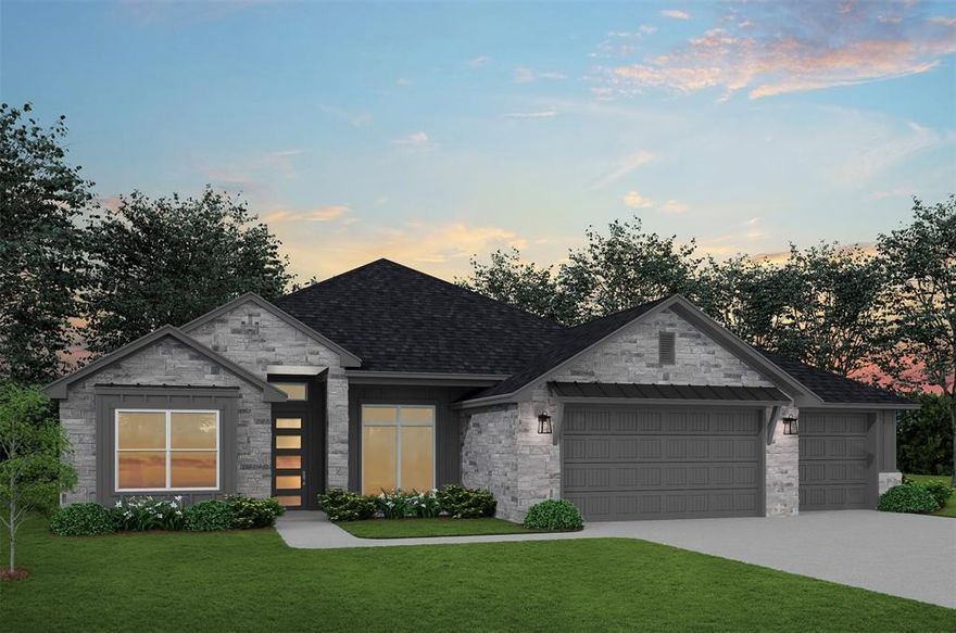 Welcome to the Big Pine Creek Floor Plan by Flintrock Builders—a perfect blend of style, space, and functionality. This stunning home spans 2,239 sq. ft. and features 4 bedrooms, 3 bathrooms, and a three-car garage, making it ideal for modern living. The thoughtfully designed layout includes luxury vinyl plank flooring in the main living areas, combining durability and elegance. The kitchen is a chef’s dream, showcasing stainless steel appliances, granite countertops, and ample space for preparing and enjoying meals with family and friends. With spacious bedrooms, high-quality finishes, and plenty of room to entertain, this home truly has it all. Don’t miss your chance to make the Big Pine Creek your forever home—schedule your tour today! End of Year Savings Event Going Live! Now offering interest rates as low as 2.99% with a 2-1 Buydown (6.23% APR) (VA LOANS ONLY)* — a great deal to kick off your buyer's home search. Don’t miss this limited-time opportunity! Incentives are available only on select homes and may vary by community and homesite with preferred lender. Restrictions apply. Please contact our sales team for complete details.