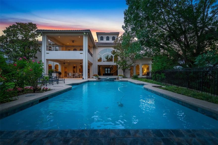 Located on a private cul-de-sac in the desirable Oakdale gated community, this custom-contemporary home spans over 7,700 square feet of luxury living and entertaining space. With impressive 30 ft ceilings in the grand foyer, guests are greeted by the light-filled formal living room featuring floor-to-ceiling windows overlooking the backyard with creek. The gourmet kitchen is complete with Thermador and KitchenAid appliances and a wine room that adjoins a casual living space with additional seating and a wet bar. The downstairs primary suite has a spacious bath with jetted tub and his and her vanities. Special features include a golf-putting room, state-of-the-art exercise room with steam shower, two offices, a game room or flex space and a four-car garage. Enjoy your own private oasis as you step outside to the outdoor kitchen terrace with adjoining green space and infinity pool overlooking the creek. Listed at $2,900,000 by Ani Nosnik. Call for a private showing today!