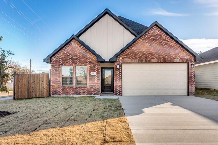 BEAUTIFUL, new construction in Fort Worth. Well-located in an upcoming neighborhood. Close to I30, 10 min away from downtown FW. This house offers 4bedrooms ,2 bathrooms with an open concept layout. As soon as you walk in you will fall in love with this house. Quartz countertops on kitchen, bathrooms and laundry. For flooring you wil find carpet on bedrooms and tile on the rest of the house. Kitchen is big and spacious.  Living room comes with an electric fireplace to give a cozy feel to the home. The master bedroom is spacious and master bathroom comes with an ample shower and great space for closet, you will truly feel it's worth it! Laundry room offers a convenient utility sink. This house also offers a nice porch for bbq or just a relaxing time in the afternoons.  Come take a look at this beauty and make it your new home!