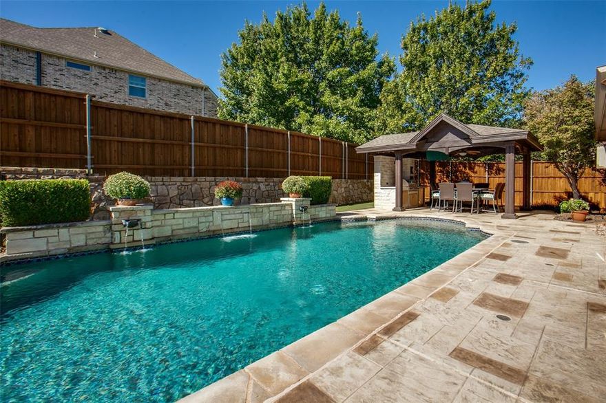 Welcome to 227 Justin – Your Dream Home in Windy Hill Farms. Nestled in the highly desirable Windy Hill Farms community just off the iconic Dublin Road, this stunning property offers the perfect blend of comfort, style, and outdoor luxury. From the moment you arrive, you'll be captivated by the home's impressive curb appeal, beautifully landscaped front yard, and welcoming exterior. Step inside to discover spacious, light-filled living areas designed for both everyday living and entertaining. Whether you're hosting guests or enjoying a quiet evening in, the flexible floor plan offers ample room for everyone. Thoughtful design elements and quality finishes are found throughout, adding character and charm to every corner of the home.
The true showstopper, however, awaits in the backyard. Step into your own private paradise featuring a sparkling pool with an elegant waterfall feature, perfect for cooling off on warm days. Entertain with ease under the covered gazebo, complete with a fully equipped outdoor kitchen, ideal for barbecues, celebrations, or casual al fresco dining. The backyard is finished with low-maintenance turf, ensuring your outdoor space stays lush and green year-round with minimal upkeep. Don't miss your chance to own this incredible home in one of the area’s most sought-after neighborhoods. 227 Justin is more than a home – it’s a lifestyle.