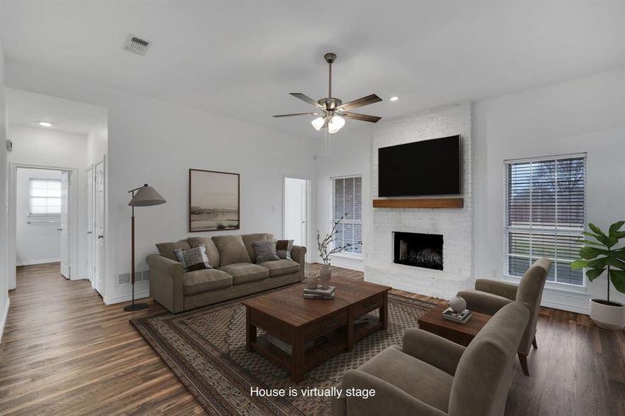 IMPESSIVE PRICE REDUCTION!!!  Adorable and move-in ready, this beautifully maintained 3-bedroom, 2-bath home sits on over half an acre with county taxes only—no city taxes! Located in the highly sought-after Waxahachie ISD in the heart of Waxahachie, the county seat of Ellis County, you’ll enjoy peaceful country living just minutes from the charming historic downtown, shopping, and dining.  Inside features stylish vinyl plank flooring throughout, a cozy wood-burning fireplace, and a versatile bonus space perfect for a home office, playroom, or formal dining. Generously sized bedrooms offer comfort for everyone.  Step outside to a private, fenced backyard with plenty of room to entertain, garden, or simply unwind under the Texas sky. A nice storage shed adds valuable extra space for tools, hobbies, or seasonal décor. Major updates include a one-year-old roof for peace of mind.  If you’ve been waiting for space, value, and location at an incredible price, this is the one—come scoop it up before it’s gone!