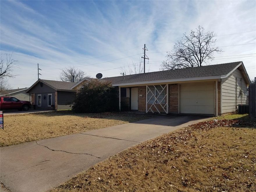 Perfect little 3 Bedroom, 1 and a half bath home is close to all of Abilene.  Single car garage with a large back yard and beautiful shade trees.