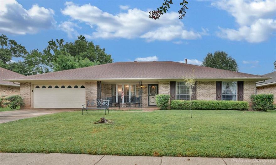 PRICE IMPROVEMENT! Wonderful family home centrally located with easy access to shopping, 3132 and Youree Drive area*FOUR BEDROOMS with tons of storage space and generously sized*Primary suite is remote (21 x 13) with enormous walk in closet and access to the covered patio that stretches all the way across the back of the house*Large Family room with cathedral ceiling, fireplace and new flooring that continues down the hallway and into the Dining room*Ceramic tile flooring in the bathrooms, kitchen and eating areas*Front Dining room plus breakfast area allowing plenty of space for holiday get togethers*Large kitchen features brand new range and microwave.  Dishwasher is recent and matching refrigerator remains*utility room has space for a second refrigerator or freezer*Oversize garage has extra space for tools and storage*Also has recently replaced HVAC