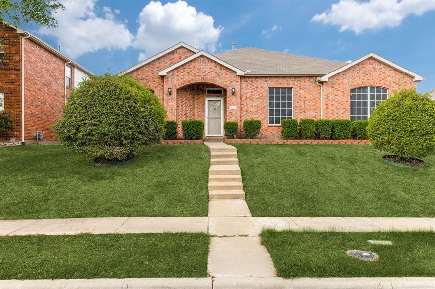 Wonderful floorplan! This beautiful 4 bedroom home includes a study and a formal living or dining room, along with spacious rooms and a large kitchen. In the kitchen you will find an island, lots of counter space, plenty of storage and a gas cooktop. Off the kitchen is an eat-in dining room and the living room. The spacious living room features a fireplace and hardwood floors throughout. Each bedroom is custom painted, all with hardwood floors. The master suite offers plenty of space for your large furniture, and boasts dual sinks, a large walk in shower, and a garden tub. Enjoy being outside on your large covered back patio in your fully fenced yard. Rear entry 2 car garage. Fence has been freshly stained and the gold & purple room will be repainted to a neutral color.