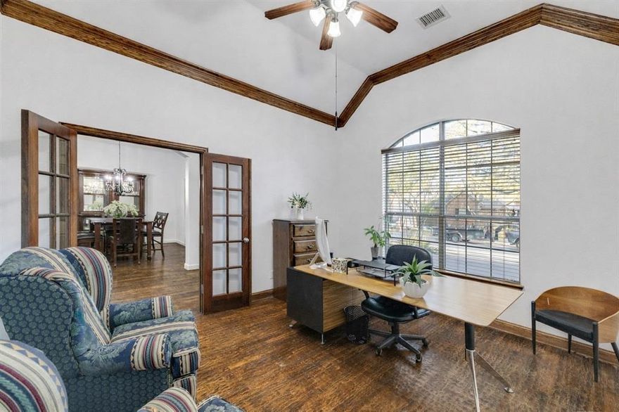 ***OPEN HOUSE SATURDAY, May 16th from 1-3PM and Sunday, May 17th from 2-4PM.***.  Nestled in the highly sought-after master-planned community of Stonebridge Ranch, this beautifully updated 5-bedroom, 4.5-bath home offers 3,976 sq. ft. of spacious, well-designed living space. Step inside to rich hand-scraped hardwood floors, high ceilings, abundant natural light, and an inviting layout perfect for everyday living and entertaining. At the center of the home, the stunning open kitchen showcases expansive counter space, abundant cabinetry, and a generous island that connects effortlessly to the main living areas. The private primary suite is a true retreat with a spa-like bath and a spacious walk-in closet. A second bedroom on the first floor is ideal for a mother-in-law suite or guest accommodations. A dedicated home office provides the perfect space for those working from home. Upstairs offers exceptional versatility with a game room, media room, balcony, and three generously sized bedrooms, two connected by a Jack-and-Jill bathroom. This home is move-in ready with recent updates including a new roof, fresh interior paint, a freshly stained fence, updated exterior shutters and columns, and refreshed landscaping. Enjoy a private backyard with mature trees and a covered patio, perfect for relaxing or entertaining. Residents of Stonebridge Ranch enjoy an exceptional lifestyle with a golf course, country club, Olympic-size pool, tennis courts, playgrounds, and scenic walking trails throughout the community. Conveniently located minutes from Hwy 121 and Hwy 75, this home is within walking distance of Wilmeth Elementary and close to top rated McKinney ISD schools, shopping, and dining, offering the perfect blend of convenience and lifestyle.